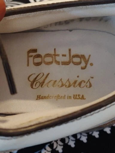 Footjoy Vintage Golf Shoes Classics Wingtip Two Tone White/Brown Size 5 1/2 D - Image 4 of 4