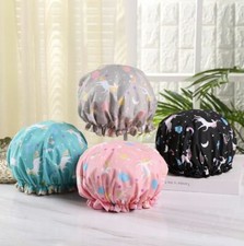 Home Thicken Double Layer Waterproof Shower Cap Bath Cap Shower Cap
