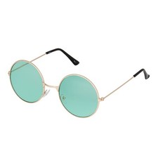 Green Lens John Lennon Style Round Sunglasses Retro Adults Mens Womens Glasses