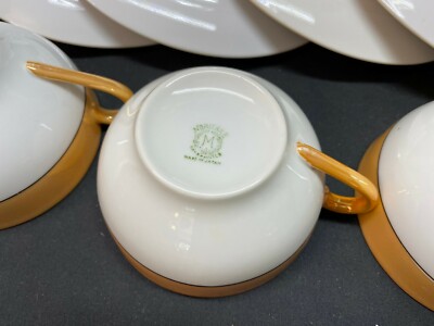 25 Piece ~ Noritake Lusterware Japan ~ Tea Set ~ Purple / Yellow