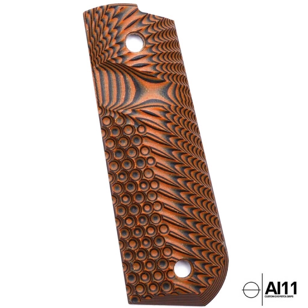 GUUUN 1911 GRIPS G10 Full Size Safety Cut Big Scoop Sunburst - View #12