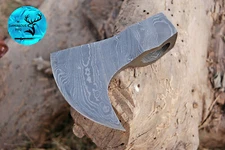 FORGED DAMASCUS STEEL AXE HEAD / HATCHET INTEGRAL VIKING TOMAHAWK THROWING -932