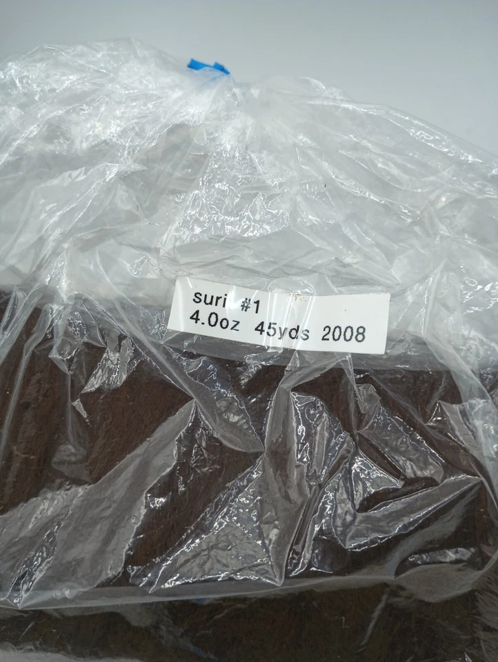 100% Suri Alpaca Roving 8oz Lot - White & Brown Natural READ - Image 3 of 4