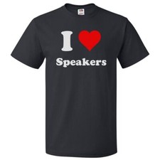 I Love Speakers T shirt I Heart Speakers Tee