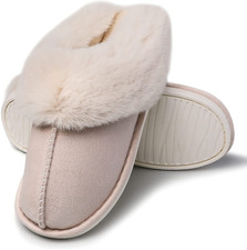 BSROT Women'S Memory Foam Slippers Fluffy Soft Warm Slip on House Shoes for Bedr