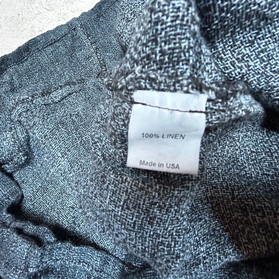 Jaqueta Cynthia Ashby Feminina Linho Aqua Elon Tamanho 2 Azul Texturizado Lagenlook Nova - Imagem 3 de 4