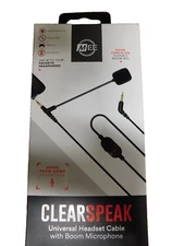 MEE Audio ClearSpeak BLACK Universal Headset Cable with Boom Microphone