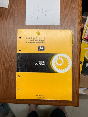 #ad John Deere Parts Catalog A18 A25 A40 High Pressure Washers #PC1314 $12.99