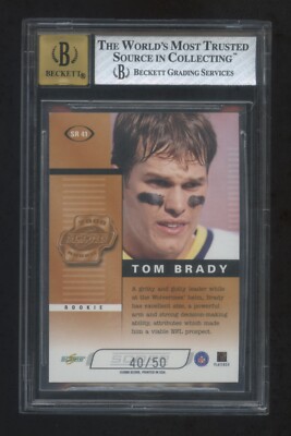 BGS 7 Tom Brady 2000 SCORE ROOKIE ROLL CALL RC AUTOGRAPH HOLO #D