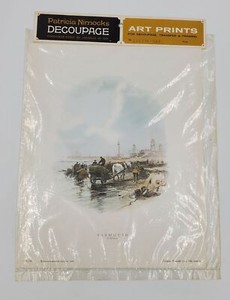 Vintage Patricia Nimocks Decoupage Art Print Yarmouth Norfolk 1972