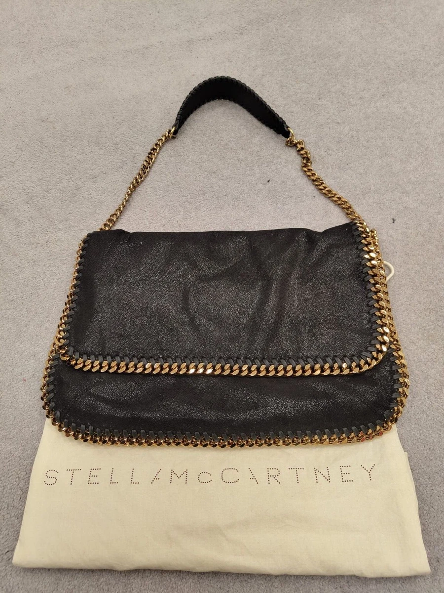 Stella mccartney black shop and gold bag