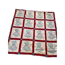 Sunbonnet Sue Lap quilt 63" x 58" For Rescue