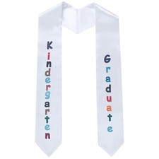 Unisex Kids Kindergarten Preschool Graduation Stole Sash 53 Inch Long Printed