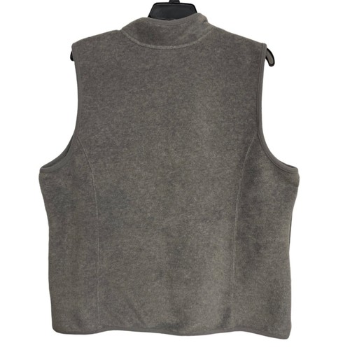 KARIN SCOTT SPORT Women's Fleece Vest Plus-Size 2X Grey Zip Pockets Zip Front - Picture 2 of 13