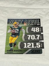 2021 Score #NL4 Aaron Rodgers Next Level Stats Insert Green Bay Packers