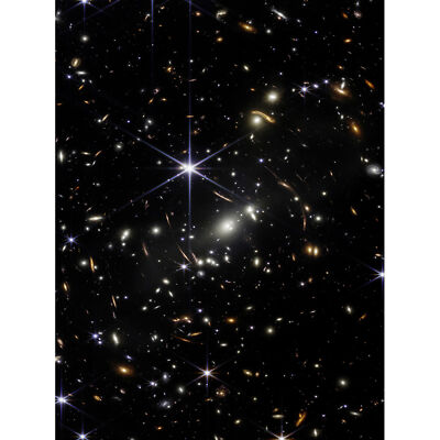 NASA James Webb Weltraumteleskop Tieffeld Sterne Galaxien Foto Leinwand Poster