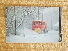 BRANFORD TROLLEY MUSEUM SNOW SWEEPER #S-36.VTG TROLLEY POSTCARD*P36