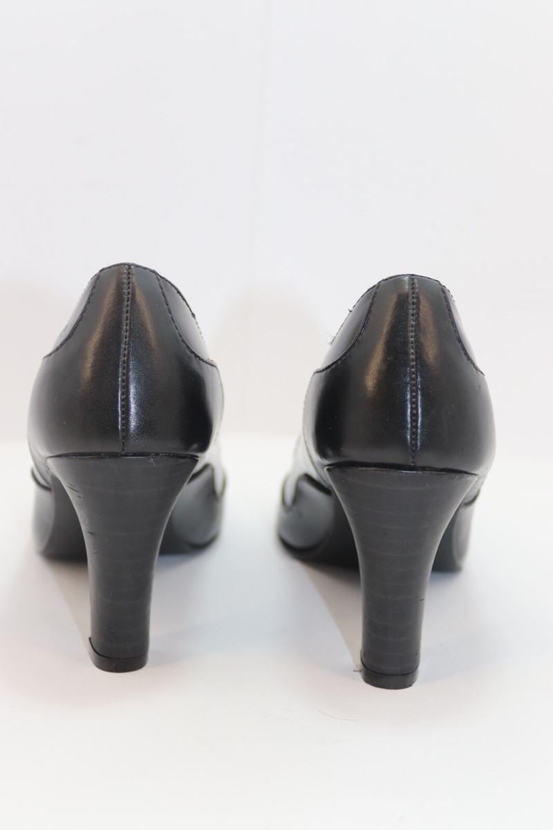 Escarpins Noirs La City Taille 38 - Daim, Talons Aiguilles, Occasion Très Bon état