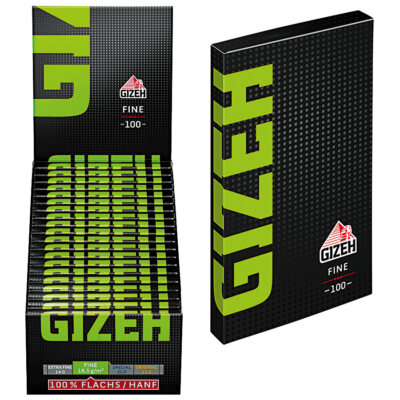 20 x 100 Blatt GIZEH Grün Fine Magnet Zigarettenpapier Papers Blättchen Papier
