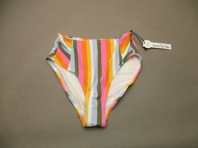 NWT WALL FLOWER Size S Womens Multicolor Classic Coverage Bikini Bottom 6R