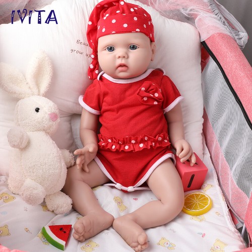 Ganzkörpersilikon Realistisch Reborn Baby Puppen Mädchen 20''Kinder Spielkamerad - Picture 3 of 12