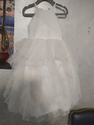 joan calabrese girls Flower Girl dress Size 3 White