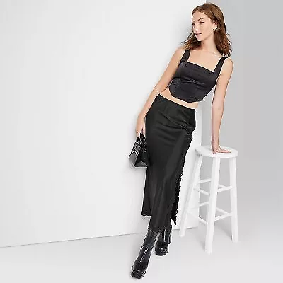 Black midi top skirt xl