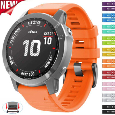For Garmin Fenix 8 E 5 5X Plus 6 6X Pro 7 7X Quick Fit Silicone Watch Band Strap