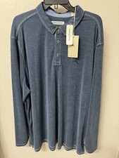 Tommy Bahama Men s Paradise Cove Polo LS BT Sz 2XLB Caspian Sea NWT 118