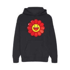 J BALVIN X TAKASHI MURAKAMI FLOWER HOODIE IN BLACK SIZE SMALL