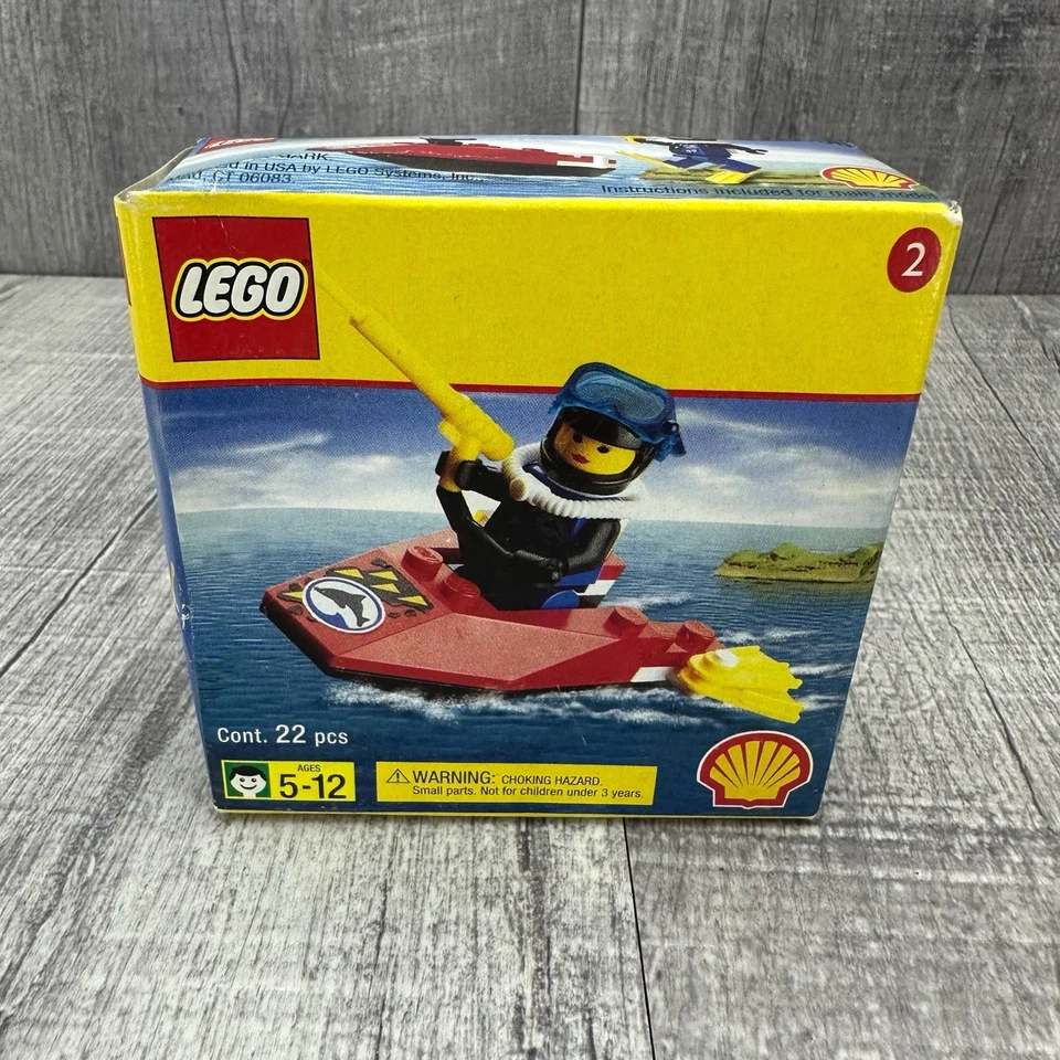 LEGO 2536, 2544 Shell Promotional #2 JET SKI, #10 MOTORCYCLE NEW Sealed VTG 1998 - Image 2 of 4