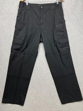 5.11 Tactical Series Pants Mens Black Cargo Canvas Straight Leg 36 x 30 Hunting