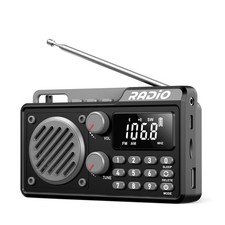 Portable Radio AM FM 1500mAh Rechargeable with Best Reception, Transistor sho...