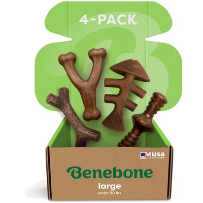 Tough Dog Bones for Large Dogs - Real Bacon Flavor