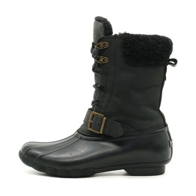 Sperry Damen STS97566 Stiefel Schwarz Leder Mittel Boots Winterstiefel EU 38,5