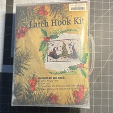 Latch Hook Kit ZD103 Cat Design with Acrylic Yarn, Hook Tool  Canvas