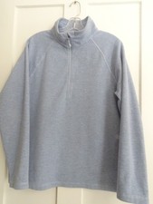 Women's EDDIE BAUER Blue 1/4 Zip Fleece Long Sleeved Pullover Size Large
