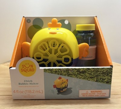 Sun Squad Chick Bubble Maker with Bubbles, NEW