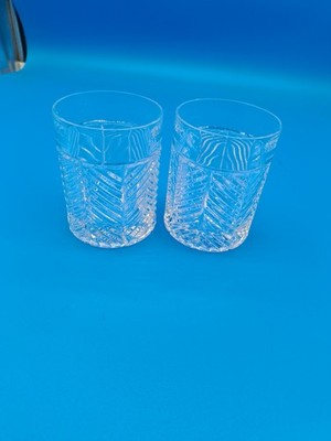 Ralph Lauren Herringbone Crystal Glass Set Of 2