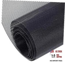 47in x 16in Stainless Steel Car Grill 1mm Round Hole Black PVC Coated 304SS