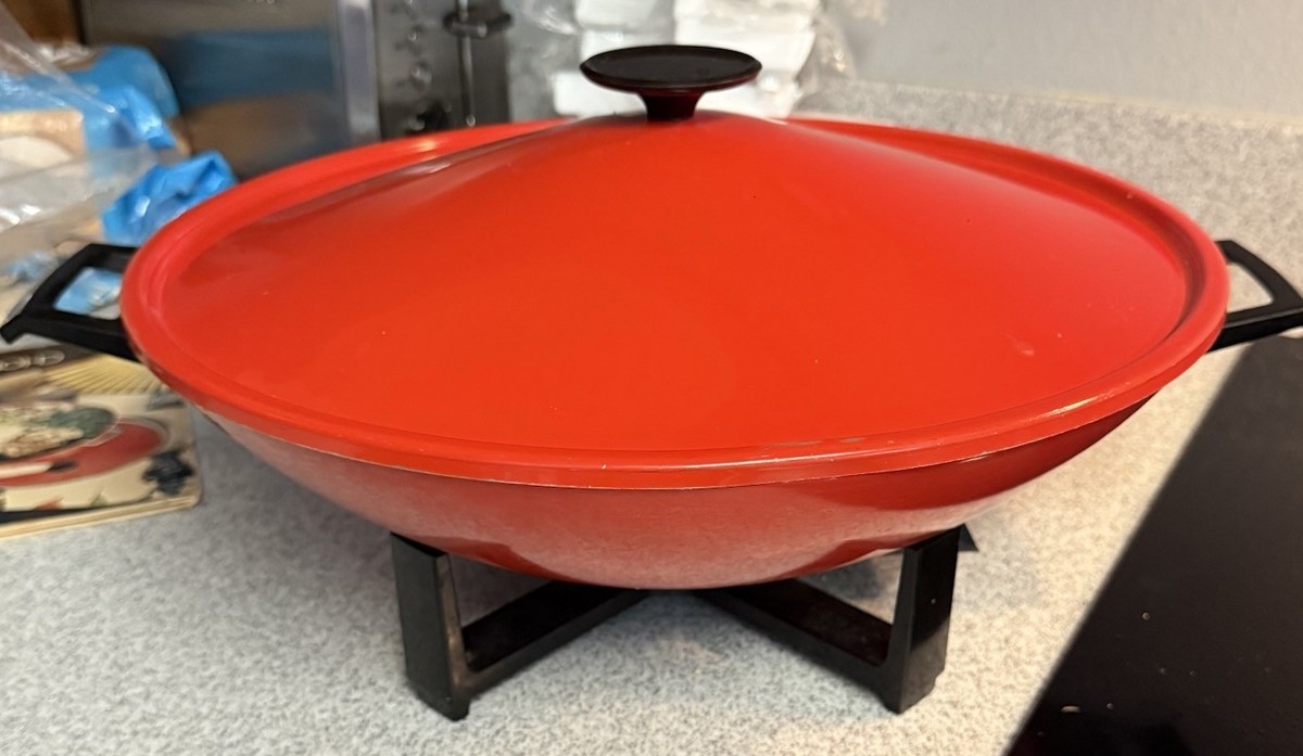 Wok électrique West Bend vintage des années 1970, rouge n° 5109
