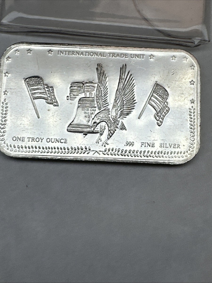 International Trade Unit, one troy ounce Vintage 0.999 Fine Silver