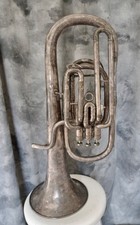 VINTAGE BOOSEY & HAWKES 3 soupapes euphonium ANCIENNE corne avec PATINE !
