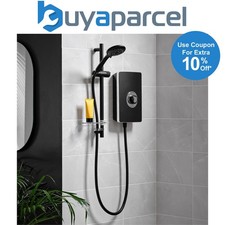 Triton Aspirante 9.5KW Matt Black Electric Shower - Includes Head + Riser Rail