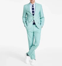 Nautica Men's Modern-Fit Seasonal Cotton Stretch Suit MSRP $395