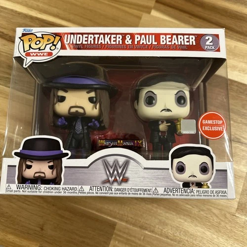 Funko Pop! WWE Undertaker & Paul Bearer Figure Urn 2 Pack Gamestop Exclusive New