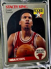 1990-91 NBA HOOPS ROOKIE STACEY KING CHICAGO BULLS #66 MINT BASKETBALL CARD