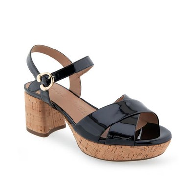 Women's Aerosoles Cosmos Platform Black Patent Polyurethane