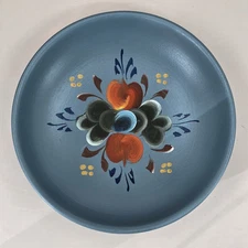 VTG Norsk Husflid Engros Small Bowl Handicraft Hand Painted Norway Rosemaling