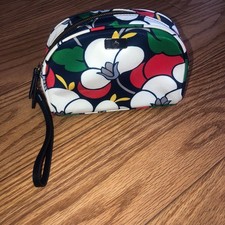 Kate Spade small dome cosmetic makeup bag dawn breezy floral wristlet strap